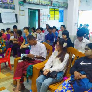 Church service at children_s home Yangon