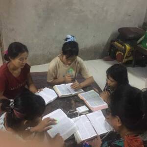 Small Bible study group in Yangon