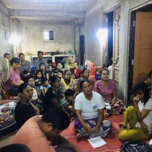 Yangon house church worship service