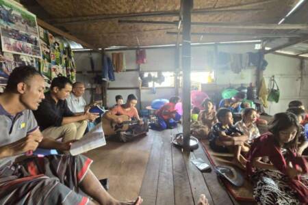 House church service outside Yangon