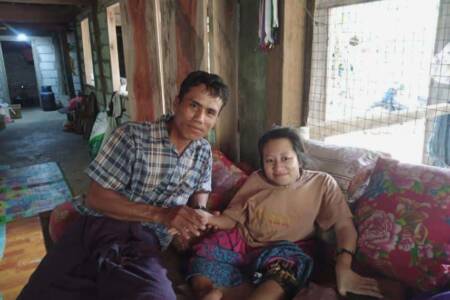 Visiting an invalid in Tanintharyi village