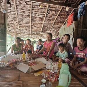 Worn out from flooding but grateful for supplies