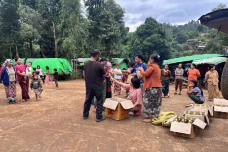 IDP camp Karenni State food distribution