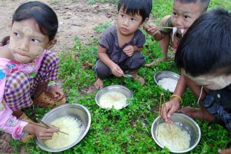 Kids table in Myanmar