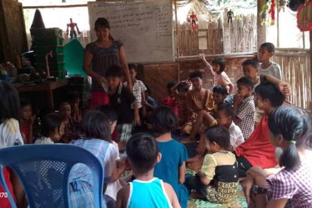 School despite flooding