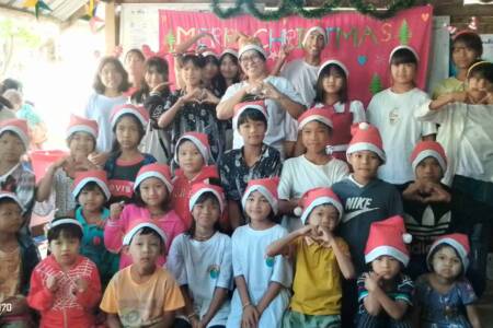 Bagan area children at Christmas