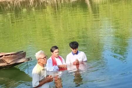 Baptism in river Tanintharyi area