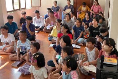 Bible lesson at children_s home