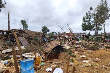 IDP camp after junta airstrike