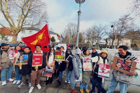 Protest for Myanmar democracy in Berlin