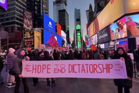 Protest for Myanmar democracy in New York