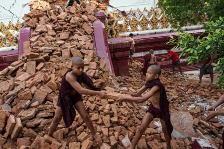 Collapsed monastery in Mandalay