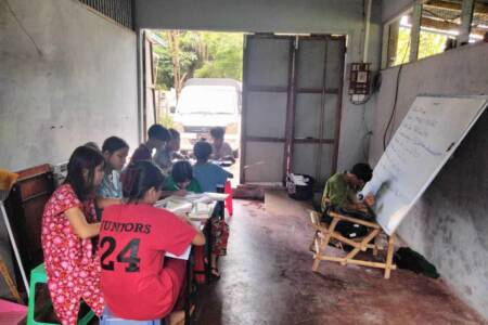 English language class leprosy village