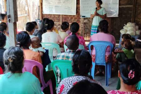 House church service Bagan area