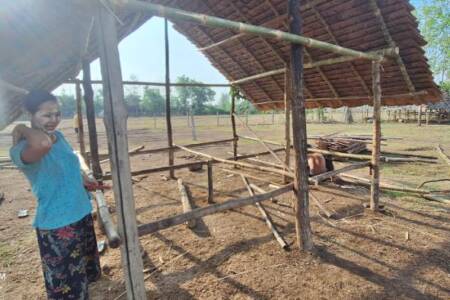 Rebuilding Karen village home