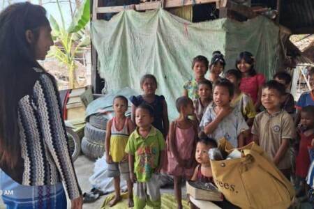 Sharing the gospel with Karen village children