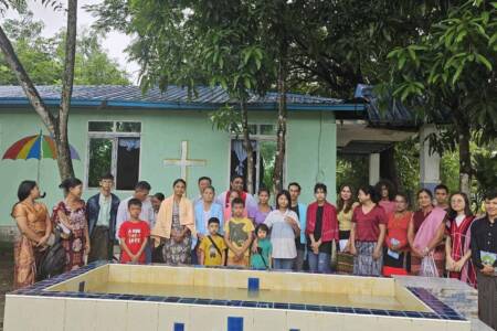 Multiple baptisms in Yangon