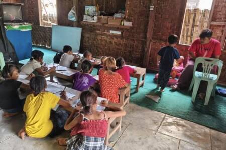 Bible study at Bagan house church