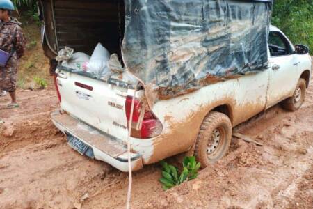 Delivering supplies in Tanintharyi division