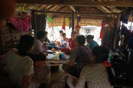House church service Karen village