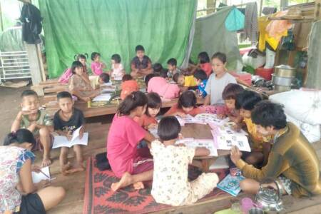 Learning time in Karen village