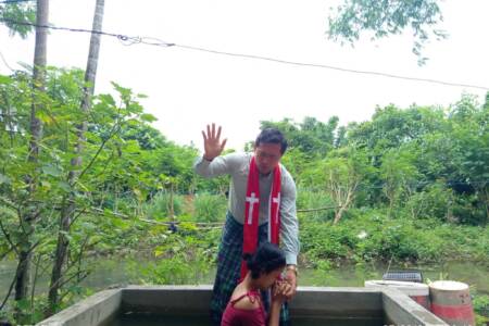 Baptism in Karen State village
