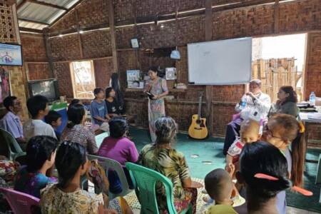 House church service in Mandalay area