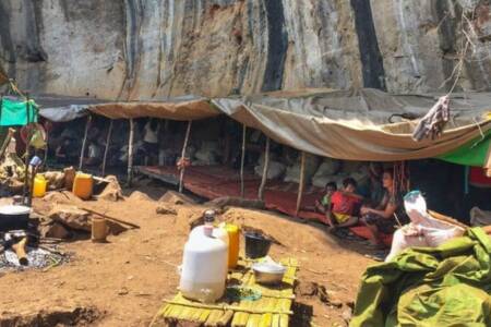 Villagers hiding from junta Villagers hiding from junta