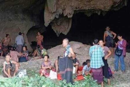 Villagers hiding from junta