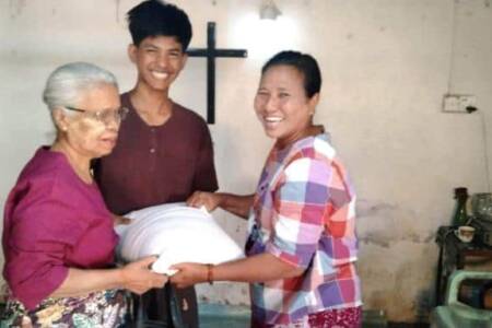 One bag of rice equals two smiles