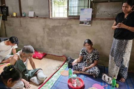 Praying for a leper family