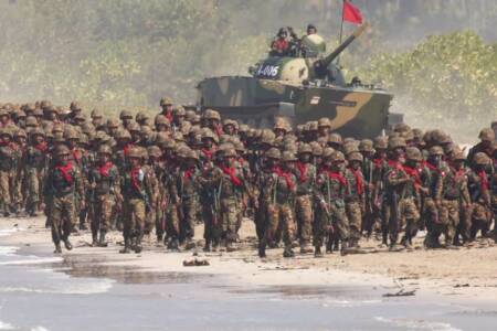 Junta forces on the move